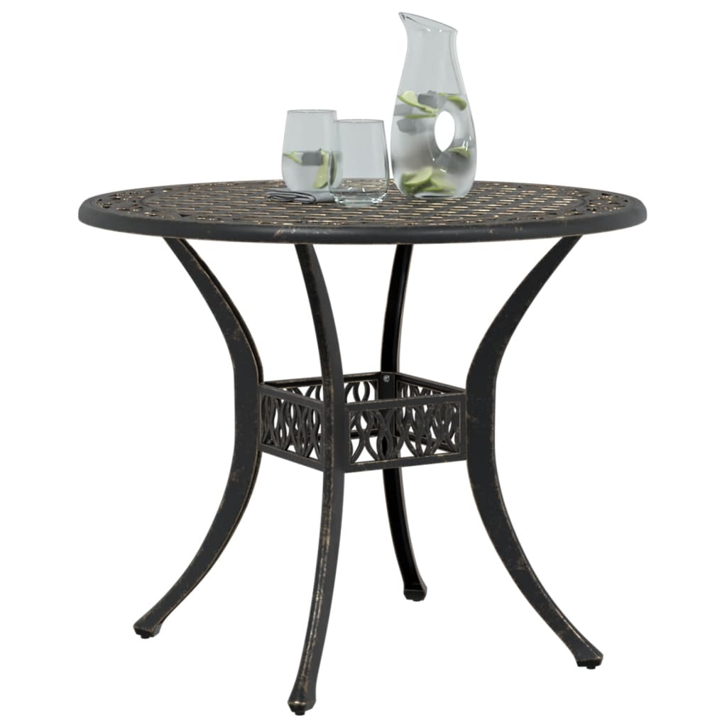 Garden Table Bronze ?0x75 cm Cast Aluminium