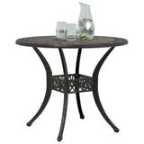 Garden Table Bronze ?0x75 cm Cast Aluminium
