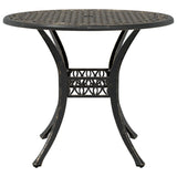 Garden Table Bronze ?0x75 cm Cast Aluminium