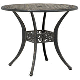 Garden Table Bronze ?0x75 cm Cast Aluminium
