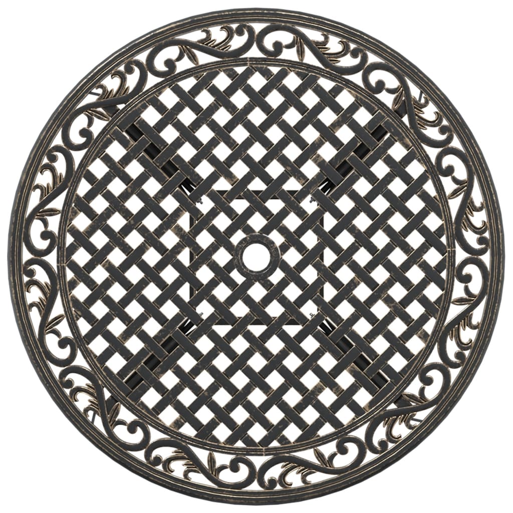 Garden Table Bronze ?0x75 cm Cast Aluminium