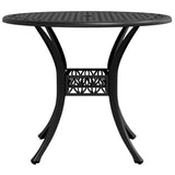 Garden Table Black ?0x75 cm Cast Aluminium