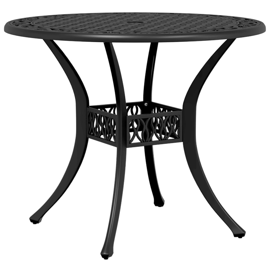 Garden Table Black ?0x75 cm Cast Aluminium
