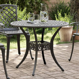 Garden Table Black ?0x75 cm Cast Aluminium