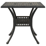 Garden Table Bronze 80x80x75 cm Cast Aluminium - 45-Degree Angle