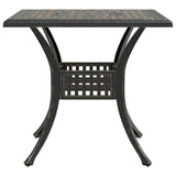 Garden Table Bronze 80x80x75 cm Cast Aluminium - Rear View