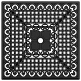 Garden Table Black 80x80x75 cm Cast Aluminium
