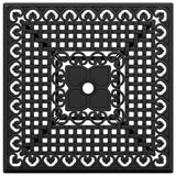 Garden Table Black 80x80x75 cm Cast Aluminium - Low Angle