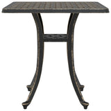 Garden Table Bronze 53x53x53 cm Cast Aluminium - 45-Degree Angle