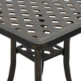 Garden Table Bronze 53x53x53 cm Cast Aluminium - Extra Image