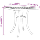 Garden Table Black 53x53x53 cm Cast Aluminium - Extra Image