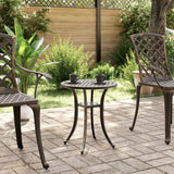 Garden Table Bronze ?8x53 cm Cast Aluminium