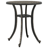 Garden Table Bronze Ø48x53 cm Cast Aluminium - 45-Degree Angle