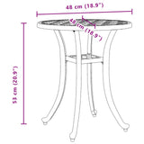 Garden Table Bronze ?8x53 cm Cast Aluminium