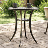 Garden Table Bronze ?8x53 cm Cast Aluminium