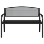 Garden Bench 119 cm Black Steel