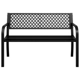 Garden Bench 119 cm Black Steel