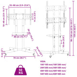 TV Stand on Wheels 32-70 Inch Screen Max VESA 600x400 mm 50kg