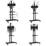 TV Stand on Wheels 32-70 Inch Screen Max VESA 600x400 mm 60kg