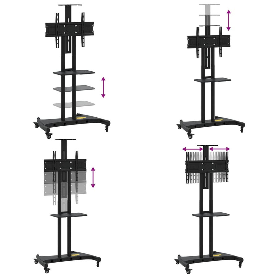 TV Stand on Wheels 32-70 Inch Screen Max VESA 600x400 mm 60kg