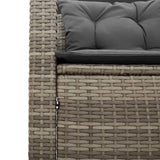 Garden Sofa with Table and Cushions L-Shaped Grey Poly Rattan - Extra Image