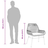 Garden Chairs 2 pcs with Cushions Brown Poly Rattan - Extra Image