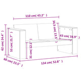 2 Piece Garden Lounge Set White Solid Wood Pine - Extra Image