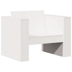 2 Piece Garden Lounge Set White Solid Wood Pine