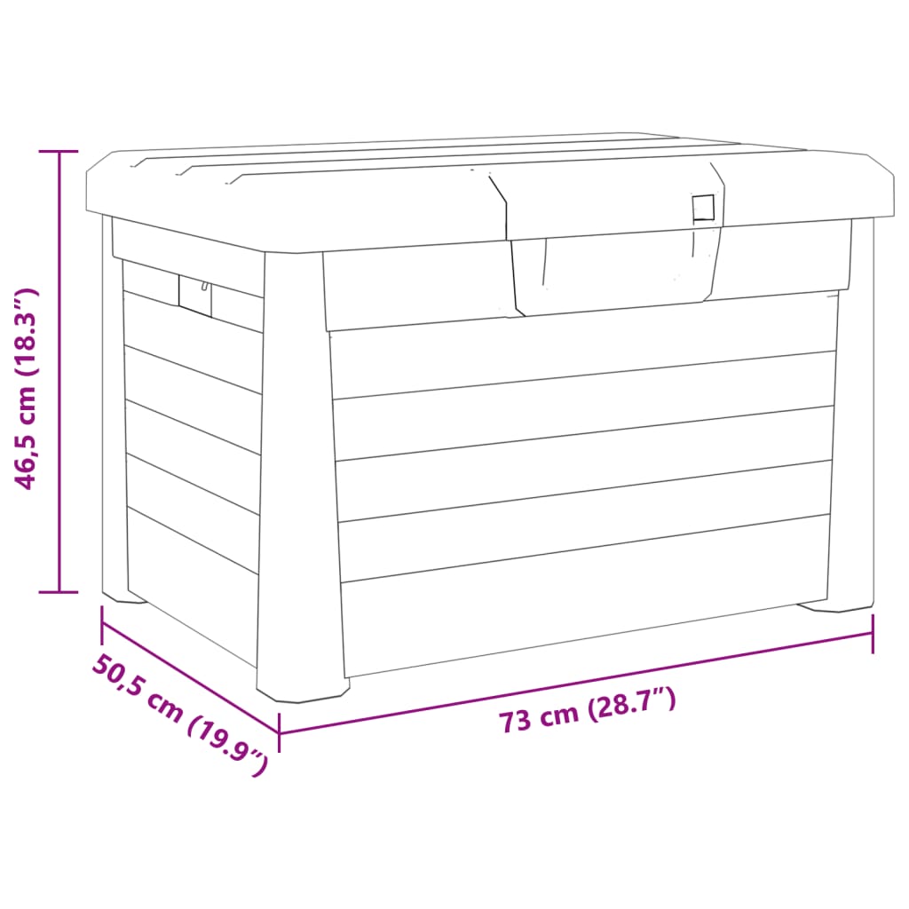 Outdoor Cushion Box Anthracite 73x50,5x46,5 cm Polypropylene