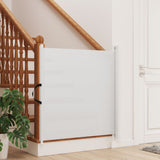Retractable Pet Gate White 117.5x125 cm - Side View