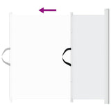 Retractable Pet Gate White 117.5x125 cm - 45-Degree Angle