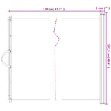 Retractable Pet Gate Black 102.5x125 cm