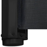 Retractable Pet Gate Black 117.5x125 cm