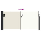 Retractable Side Awning Cream 100x300 cm - 45-Degree Angle