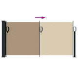 Retractable Side Awning Taupe 100x300 cm