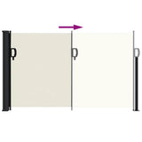 Retractable Side Awning Cream 117x300 cm - 45-Degree Angle