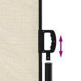 Retractable Side Awning Cream 117x300 cm - Rear View