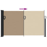 Retractable Side Awning Taupe 117x300 cm - 45-Degree Angle