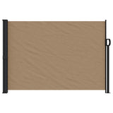 Retractable Side Awning Taupe 140x300 cm - Side View