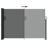 Retractable Side Awning Anthracite 140x300 cm - 45-Degree Angle