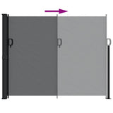 Retractable Side Awning Black 160x300 cm