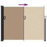 Retractable Side Awning Taupe 160x300 cm - 45-Degree Angle