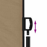 Retractable Side Awning Taupe 160x300 cm - Rear View