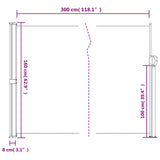 Retractable Side Awning Taupe 160x300 cm - Extra Image
