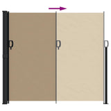 Retractable Side Awning Taupe 180x300 cm - 45-Degree Angle