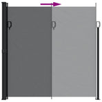 Retractable Side Awning Black 200x300 cm