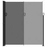 Retractable Side Awning Black 220x300 cm - 45-Degree Angle