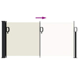 Retractable Side Awning Cream 100x500 cm - 45-Degree Angle