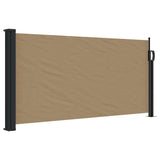 Retractable Side Awning Taupe 100x500 cm - Front View