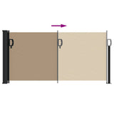 Retractable Side Awning Taupe 100x500 cm